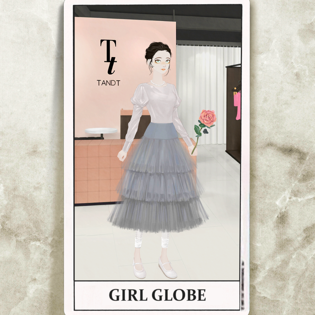 Образ в стиле балеткор в игре GirlGlobe
